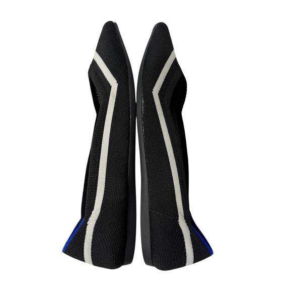 ROTHY’S The Point Flats Black White Stripe Retired Rare Size 8.5 - Picture 8 of 11